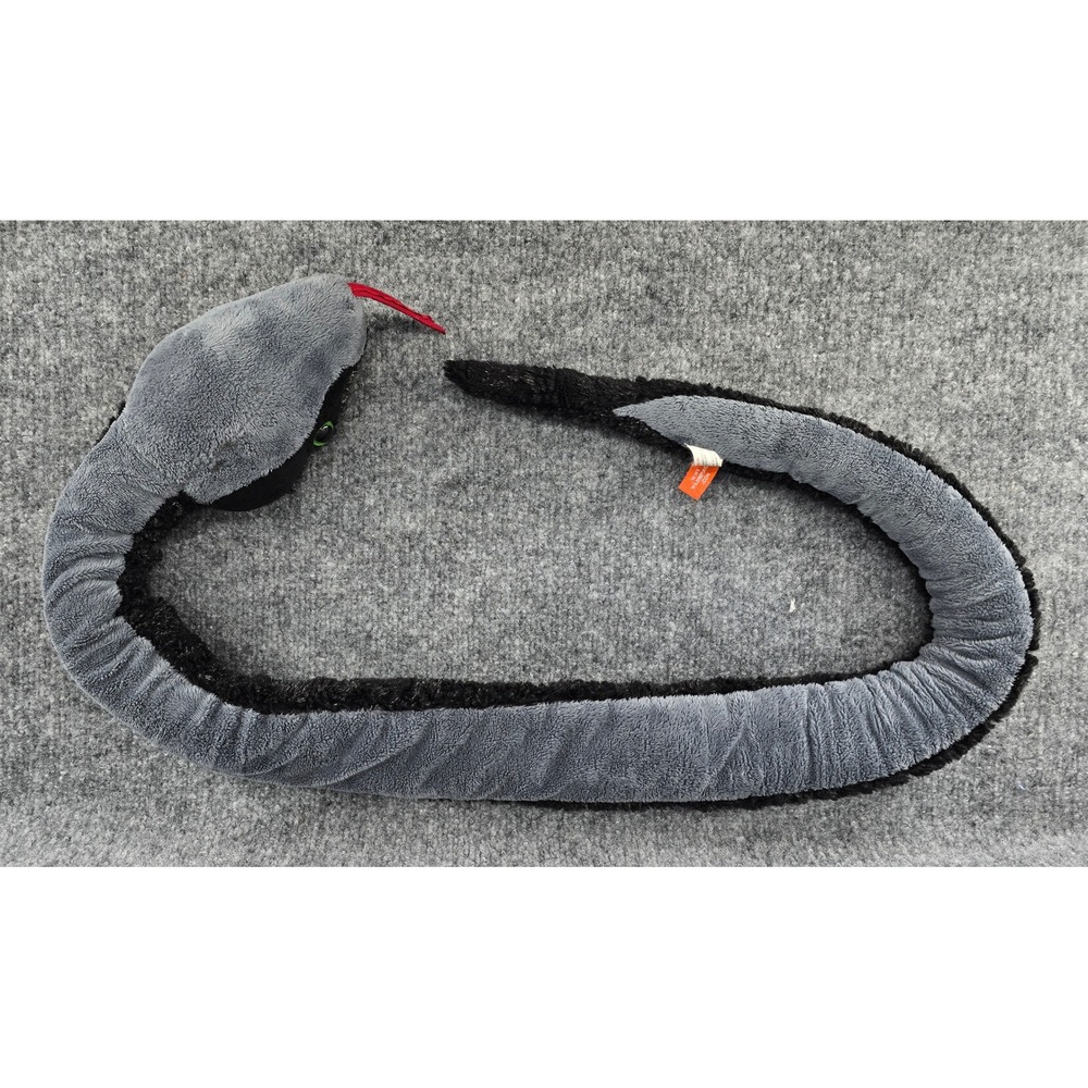 Wild Republic Metal Heads Snake Plush 50" Black Grey Stuffed Animal Toy 23504 - Picture 4 of 8